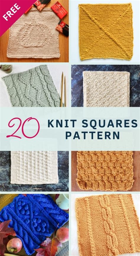 20 Free Knit Blanket Square Patterns .